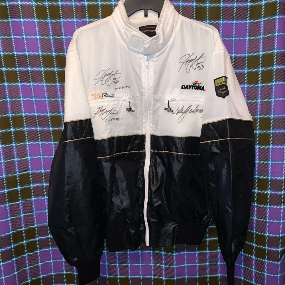Vtg 1980s Autographed DAYTONA NASCAR Racing Jacket